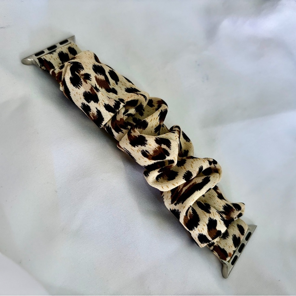 Leopard Print Scrunchie Watch Band